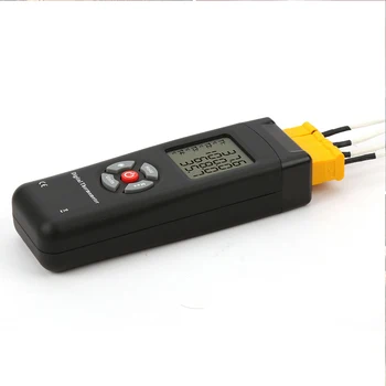 

4 Channel Digital Display Press Button Practical High Temperature Thermocouple Thermometer Durable Portable K Type LCD Backlight