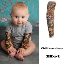 Новая детская 1 пара тату рукава тату Мультяшные рукава нарукавники наборы солнцезащитных дышащих шелковых татуировок