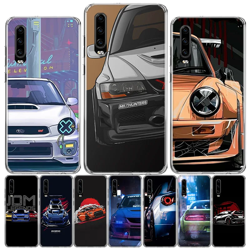 

Cool Japan JDM Sports Car Comic Phone Case For Huawei P40 P30 P20 P10 Mate 10 20 30 Lite Pro P Smart Z Plus 2019 Cover Shell Co
