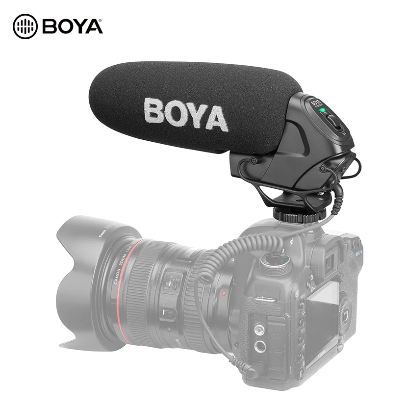 BOYA BY-BM3031 направленный микрофон 3,5 мм на камеру микрофон Микрофон для DSLR видеокамеры аудиозаписывающие устройства