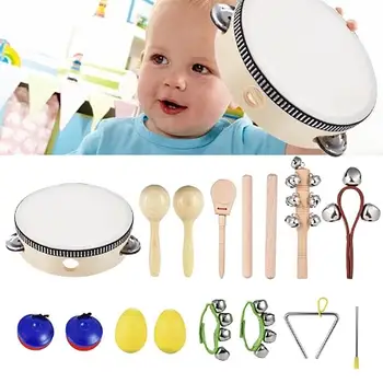 

10Pcs/Set Kids Musical Instrument Set Percussion Rhythm Toy Music Enlightenment