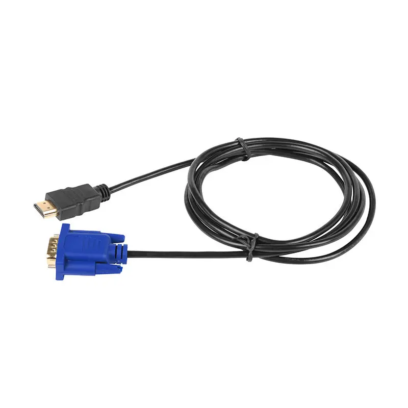 Hdmi-vga H D конвертер кабель аудио кабель конвертер мужской женский 10,2 ГБ/сек. ПВХ HDMI мужской VGA 15 Pin 1,8 м для ПК ноутбука тв