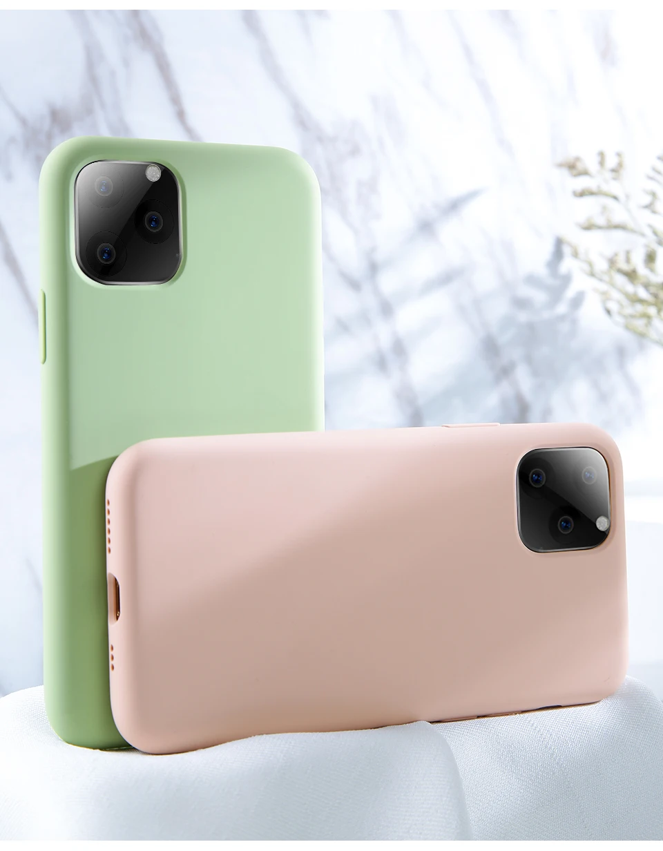 SmartDevil сплошной цвет силиконовый чехол для телефона для Iphone 11 Pro Max 7 8 Plus XR X XS Max пары милый карамельный цвет мягкий простой чехол s