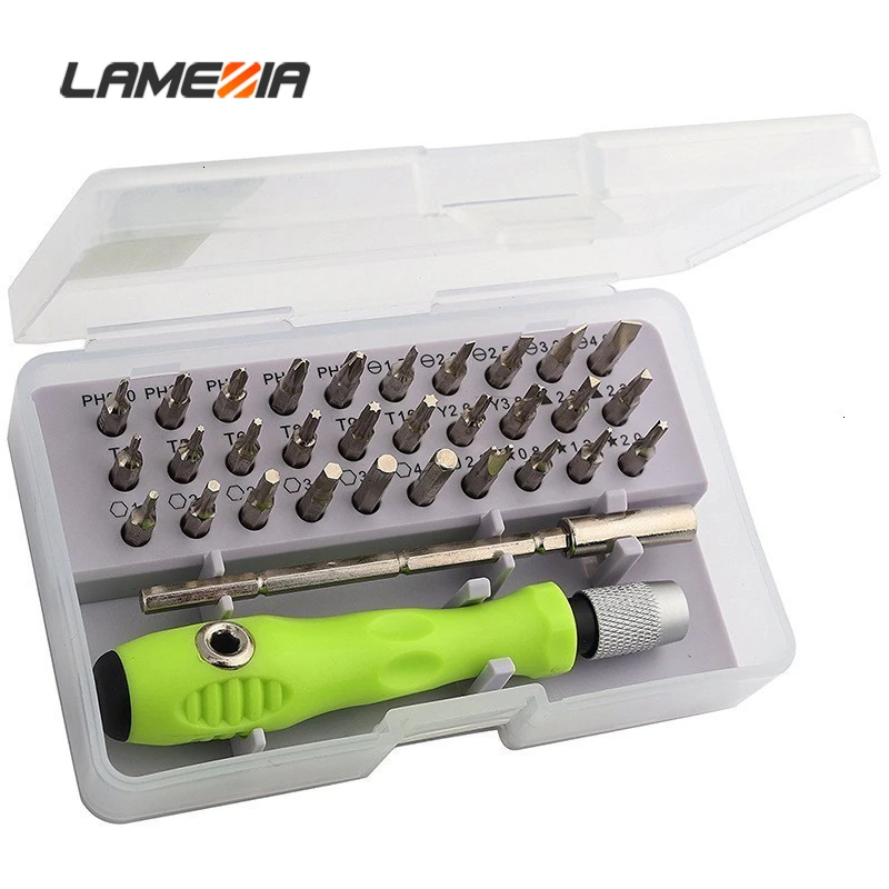 

32pcs High Carbon Steel Screwdriver Mini Set Precision Bit Phone Mobile IPad Camera Repair Tool Torx Screw Driver Special Hex