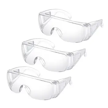 

3pcs Goggles Practical Durable Transparent Protective Lightweight Goggles Eye Protection Glasses for the Old Men Women