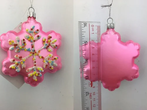 Foreign trade glass hummingbird deer crab ice cream Christmas tree glass animal pendant handmade styling holiday decorations - Цвет: 17