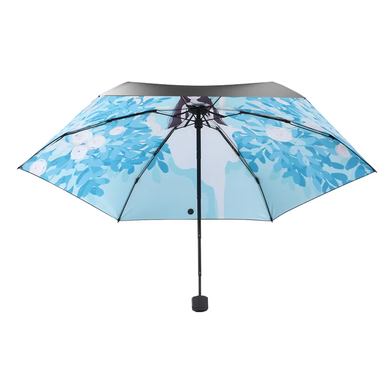 Parasol Pretty Girl Half off Foldable Rain Or Shine Dual Purpose MORI Series INS Sun-resistant UV-Protection Parasol Umbrella