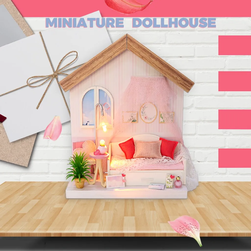 3D деревянная DIY миниатюрная кукольная мебель комната Игрушка Дети украшают рождественскую игрушку головоломка мебель украшения подарок на день рождения
