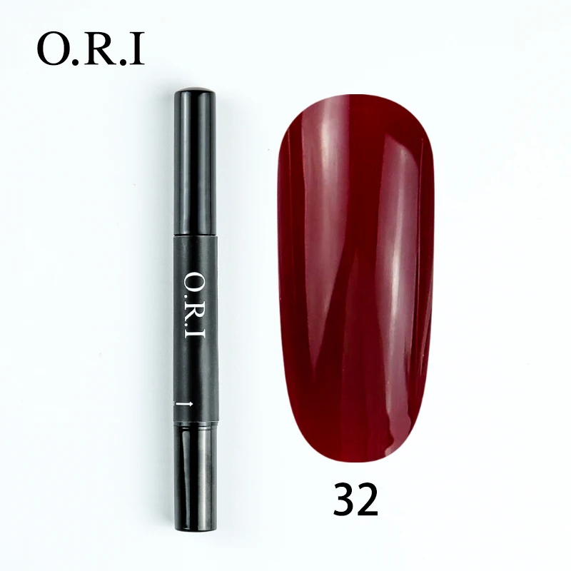 ORI 3 в 1 лак для ногтей ручка один шаг дизайн ногтей Гель-лак Гибридный 36 цветов легко использовать УФ Гель-лак для ногтей Отмачивание Гель-лак для ногтей - Цвет: 32