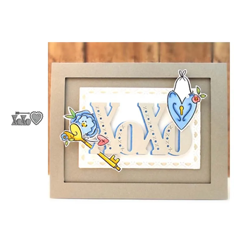 

JC XOXO Heart Arrow Metal Cutting Dies Scrapbooking DIY Die Cut Paper Card Make Stencil Craft Shape Model Album Mold Decoration