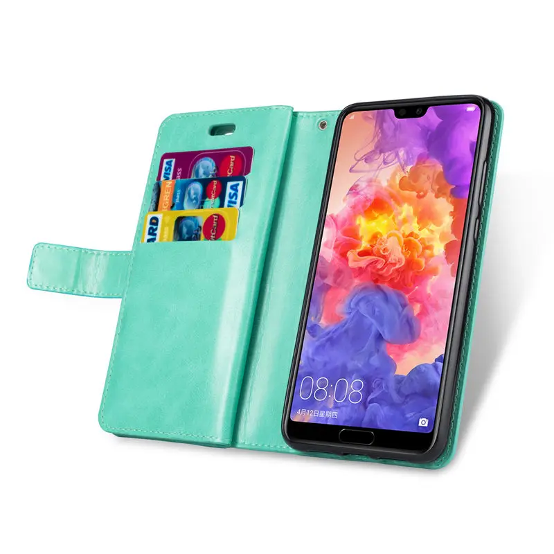 Чехол-книжка с бумажником для huawei P30 P20 mate 20 10 9 Lite Pro P8 Lite Y6 Y7 Honor 8A кожаный чехол с отделениями для карт