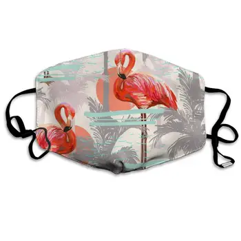 

NiYoung Unisex Fashion Anti Dust Pollution Outdoor Mouth Mask with Adjustable Ear Loops, Protection Warm Windproof Sun Palm Tree