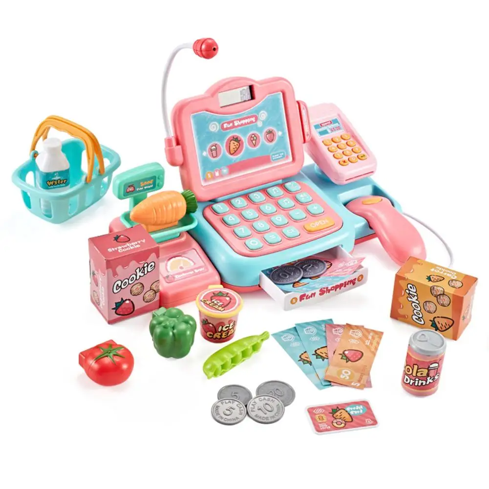 Мини Аналоговый кассовый игрушечный набор кассовый аппарат для ролевых игр кассовый аппарат Набор для детей раннего детства игровой дом