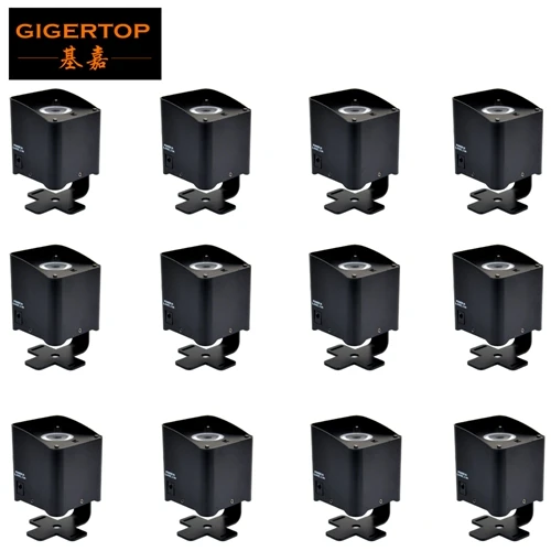 Gigertop 1x15 Вт RGBWA UV 6в1 цветной точечный аккумулятор Par Light Мини размер подвесной кронштейн ферменный потолочный светильник беспроводной DMX сценический светодиодный - Цвет: 12