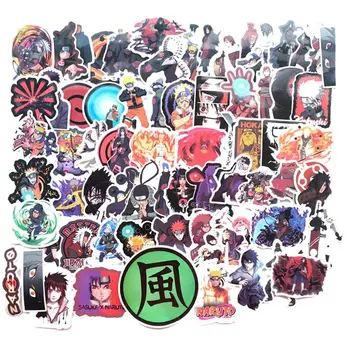 

70PCS/set Waterproof Japan Anime Naruto Sticker For Laptop Car Trunk Skateboard Guitar Fridge Backpack Decal Toy Stickers