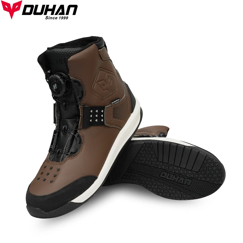 

DUHAN Motorcycle Boots Leather Motocross Waterproof Racing Shoes Motorbike Riding Boots Botas Moto Urban Leisure Motorbike Boots