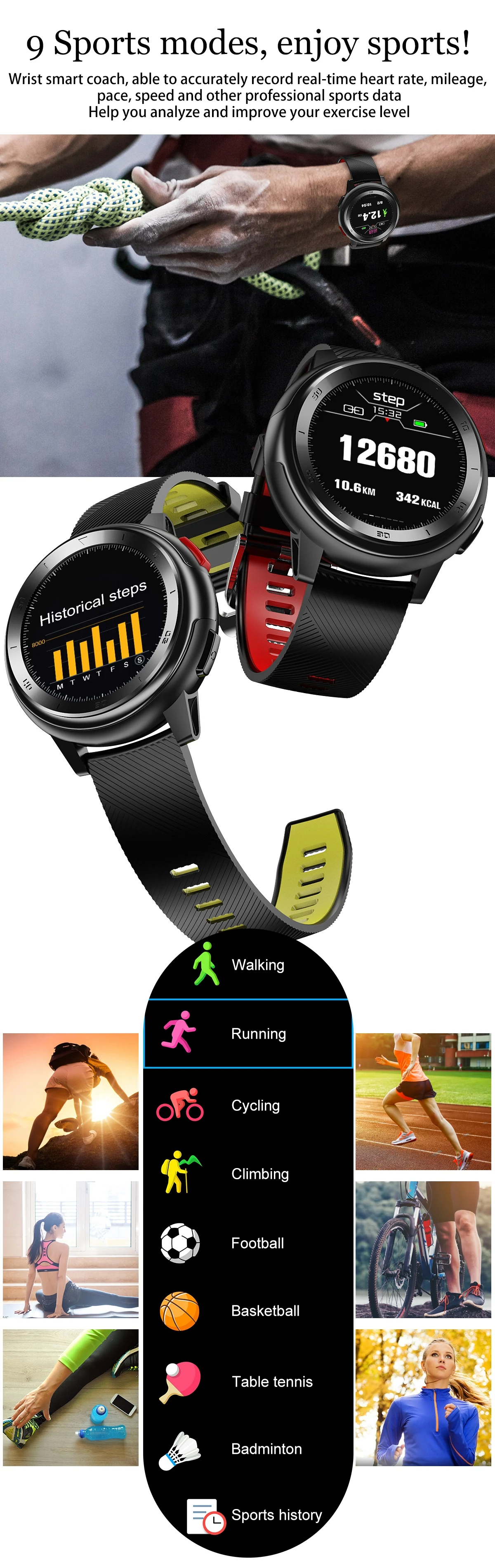 DTNO. I NO.1 DT68 Смарт-часы браслет 20 циферблат циферблатов Фитнес трекер IP68 Водонепроницаемый сообщение пуш-ап bluetooth Smartwatch Для мужчин