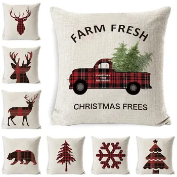 

1 Piece Pillow Case Pillowcases Decorative Pillows Xmas Animal Print Throw Pillow Cases for Living Room Pillow Cover Christmas