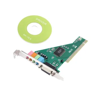 

4CH CMI8738 Chipset PCI Port Internal Computer Audio Card Sound Card for PC