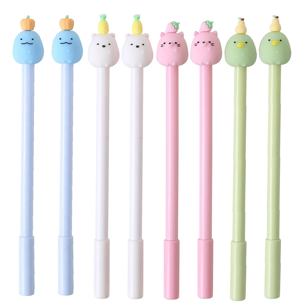 36Pcs Japanese Cute Pens Animal Fruit Funny Gel Pen for Writing Cool Kawaii Girl Stationery School Thing Stuff Kawai Stationary