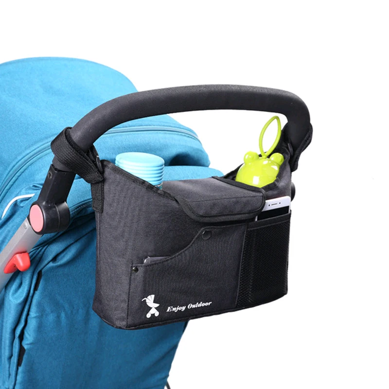 

Universal Baby Stroller Bag Black Stroller Organizer Travel Diaper Bags Baby Carriage Pram Buggy Cart Bottle Bag Accessories