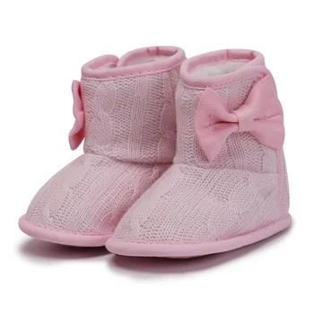 

2019 Brand New Newborn Baby Boy Girl Soft Sole Crib Shoes Warm Boots Anti-slip Sneaker Breathable Solid First Walkers Baby Shoes