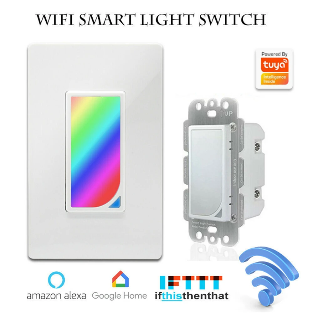 2 In 1 Smart Light Switch Compatible With Echo Alexa/google Home Wall