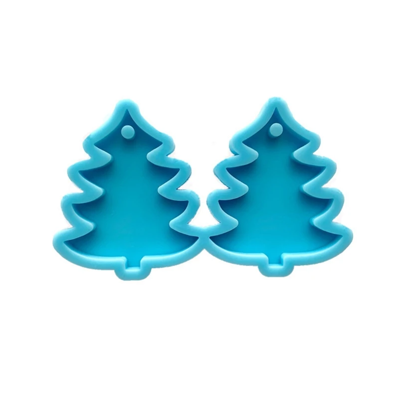 Christmas Pine Tree Earrings Epoxy Resin Mold Eardrop Dangler Casting