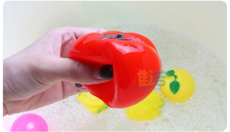 Hot Selling Children'S Educational Bath Toy Set Bath Play with Water Six-Leather Ring Pinch Called Vinyl Toy