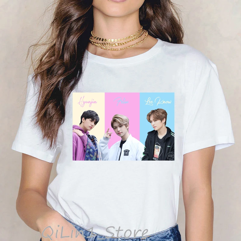 Детские футболки в стиле Kpop Stray Kids I am you Корейская одежда уличная Женская футболка