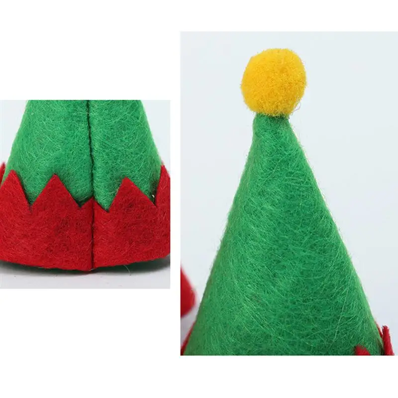 24 шт. мини рождественские шапки милый эльф дизайн леденец шляпы украшения нетканые конфеты упаковка шляпы Рождественские принадлежности для домашнего магазина