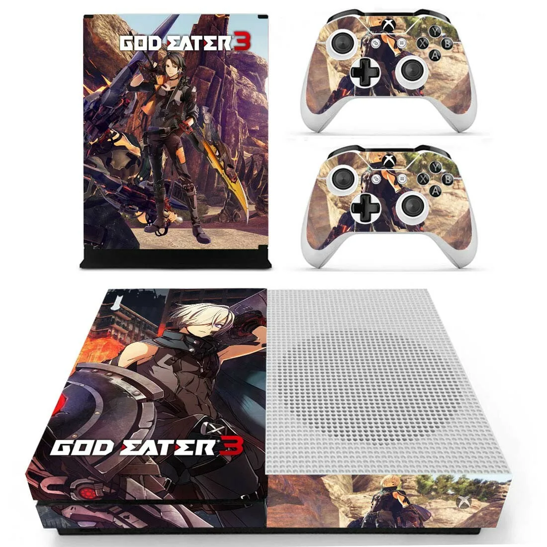 God Eater стикер s для Xbox One S кожа Виниловая наклейка Pegatina для Xbox one тонкая консоль и два контроллера шкуры