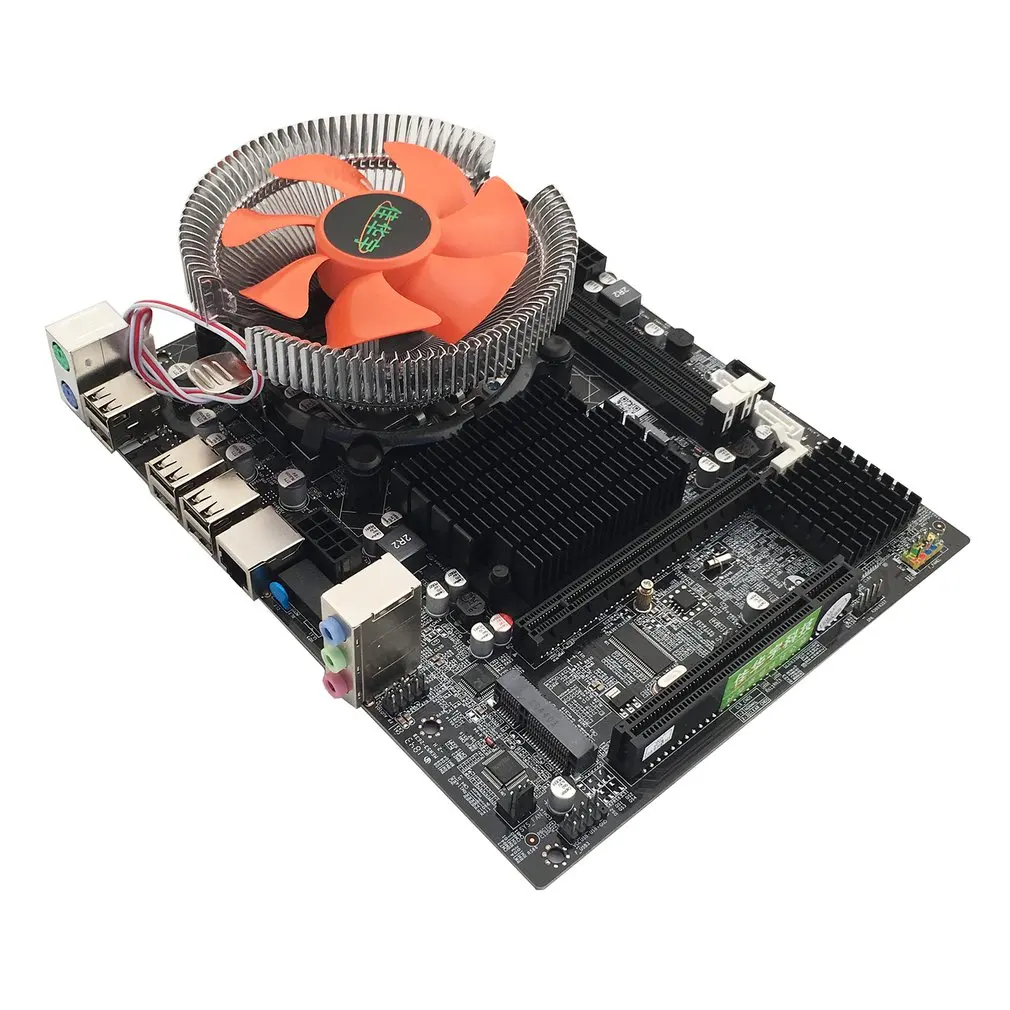 X58 Настольный ПК материнская плата LGA 1366 E5645 6 ядер 12 нитей ЦП+ 8 г памяти+ немой вентилятор компьютер основная плата DDR3 ram