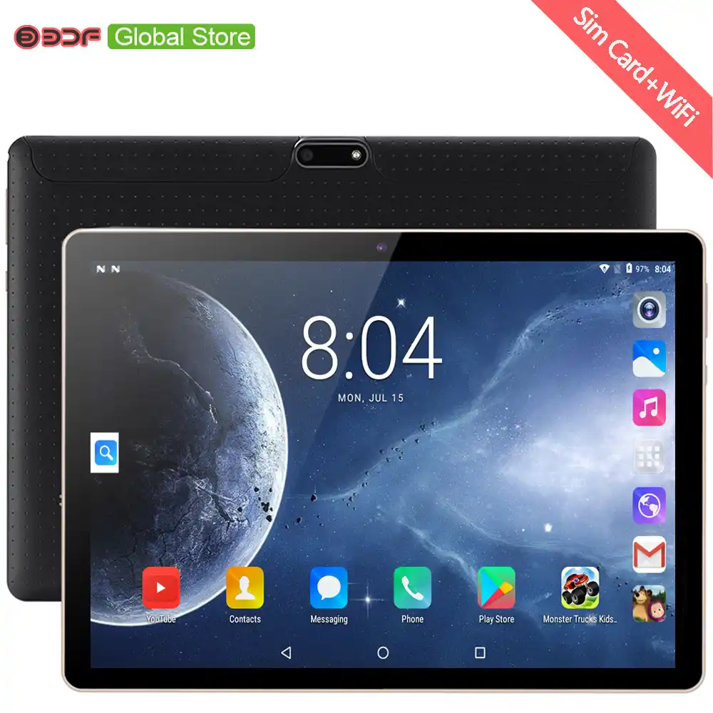 2020 new 10 inch google tablet pc android 7 0 gps google play tablets wifi bluetooth 3g phone call dual sim cards 10 1 inch tab