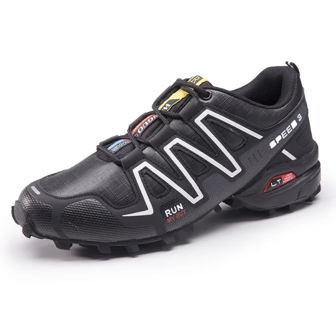 Летние трендовые популярные модели, серия Solomon, уличная спортивная обувь для пешего туризма, дышащая повседневная спортивная обувь, низкие, чтобы помочь скольжению - Цвет: Black white