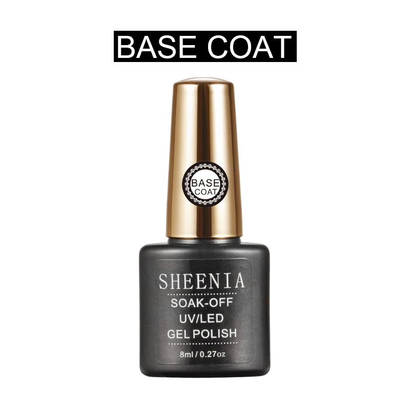 Sheenia 16ml rubber top coat and base coat UV LED base top gel soak off long lasting gel Lacquer 3