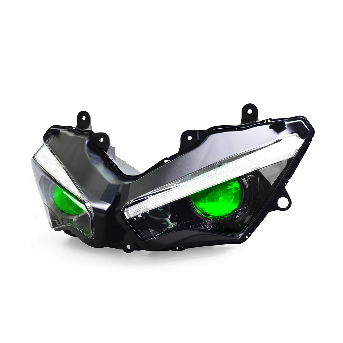 Полный светодиодный фонарь для Kawasaki Ninja ZX6R - Цвет: Green Demon Eye