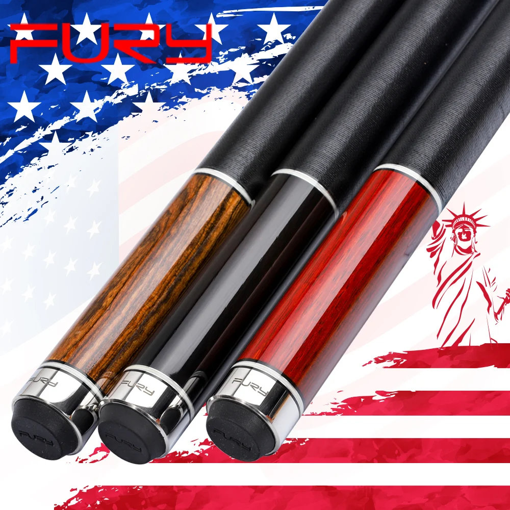 

Official FURY Pool Cue NA11.75/12.75mm Tiger Tip Special Selected Maple Shaft Billiard Cue Stick Classic Rared Wood Tecnologia