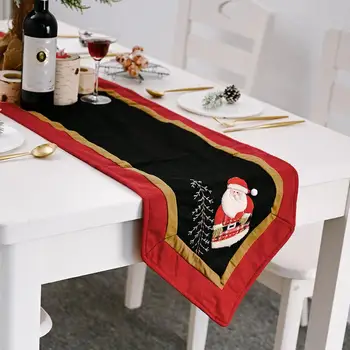 

QIFU Lattice Table Cloth Rectangular Christmas Table Runner Place Mat Napkins Textiles Decoration Table Cover Christmas Decor