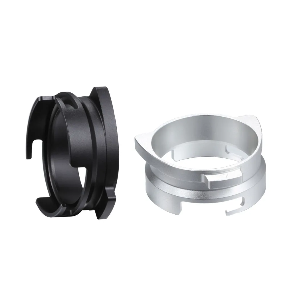 커피 도징 링, 회전식 파우더 브루잉 리시버, 금속 커피 머신 액세서리, 블랙, 54mm