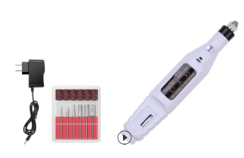 white us plug Высокое качество, электрический сверлильный станок для ногтей, фрезы, маникюрные наконечники, лак для маникюра, педикюра, электрическая дрель для ногтей, пилка, оборудование - Цвет: white us plug