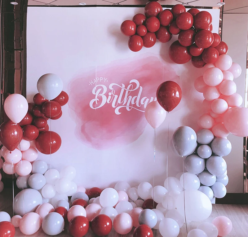 

160pcs 5inch/10inch Garnet Red Balloon Arch Macaron Pearl Latex Balloons Garland Kit Wedding Birthday Baby Shower Party Decor