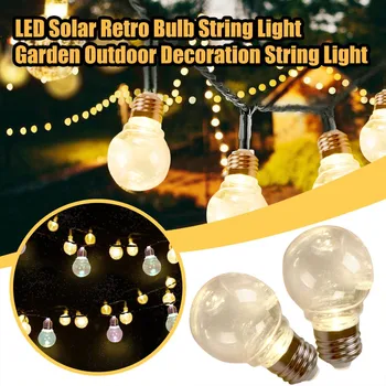 

New Type Solar Retro Bulb Light String Transparent Outdoor Decoration освещение в помещении гирлянда на christmas lights Hot