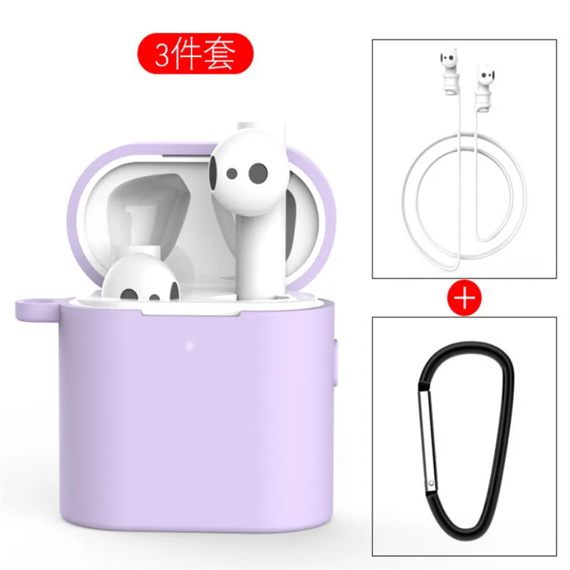 Силиконовый чехол 3 в 1 для Xiaomi Airdots 2 2s беспроводная bluetooth гарнитура защитный Air