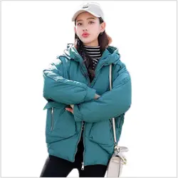 Зимняя женская куртка 2019, Женское пальто, верхняя одежда с капюшоном, Женская парка с хлопковой подкладкой, теплая Повседневная куртка
