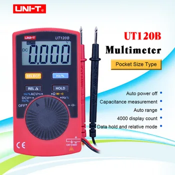 

UNI-T UT120B Pocket Size Type Auto-range DMM Digital Multimeters AC/DC Voltmeter Resistance meter capacitance meter diode tester