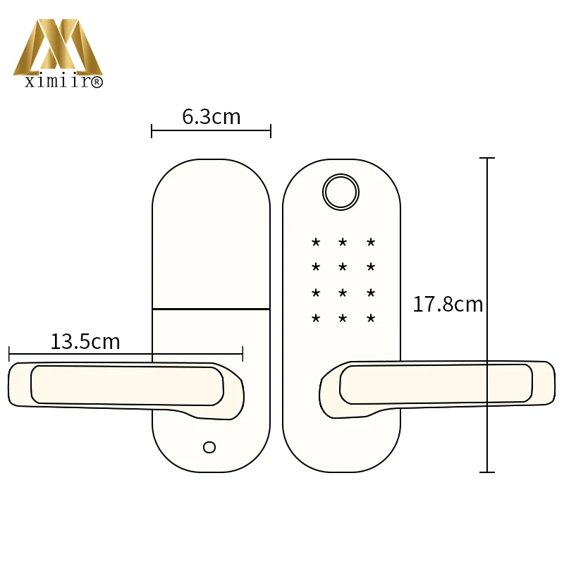 Отпечаток пальца смарт-замок с Wi-Fi приложение Водонепроницаемая Кнопка сенсорная клавиатура электронный дверной замок XM-S7 пульт дистанционного управления замок безопасности дома