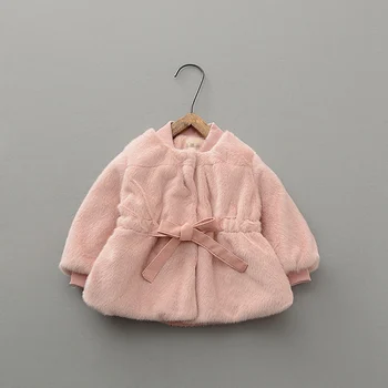 

2019 Fashion Warm Winter Children Baby Kids Girls Infants Faux Fur Thicken Parkas Princess Coat Cardigan Outwear Casacos S9866