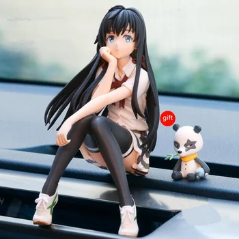 

Car Ornaments Anime Girl Pvc Material Cute Peach Skin My Teen Romantic Comedy Automobile Decoration For Yukino