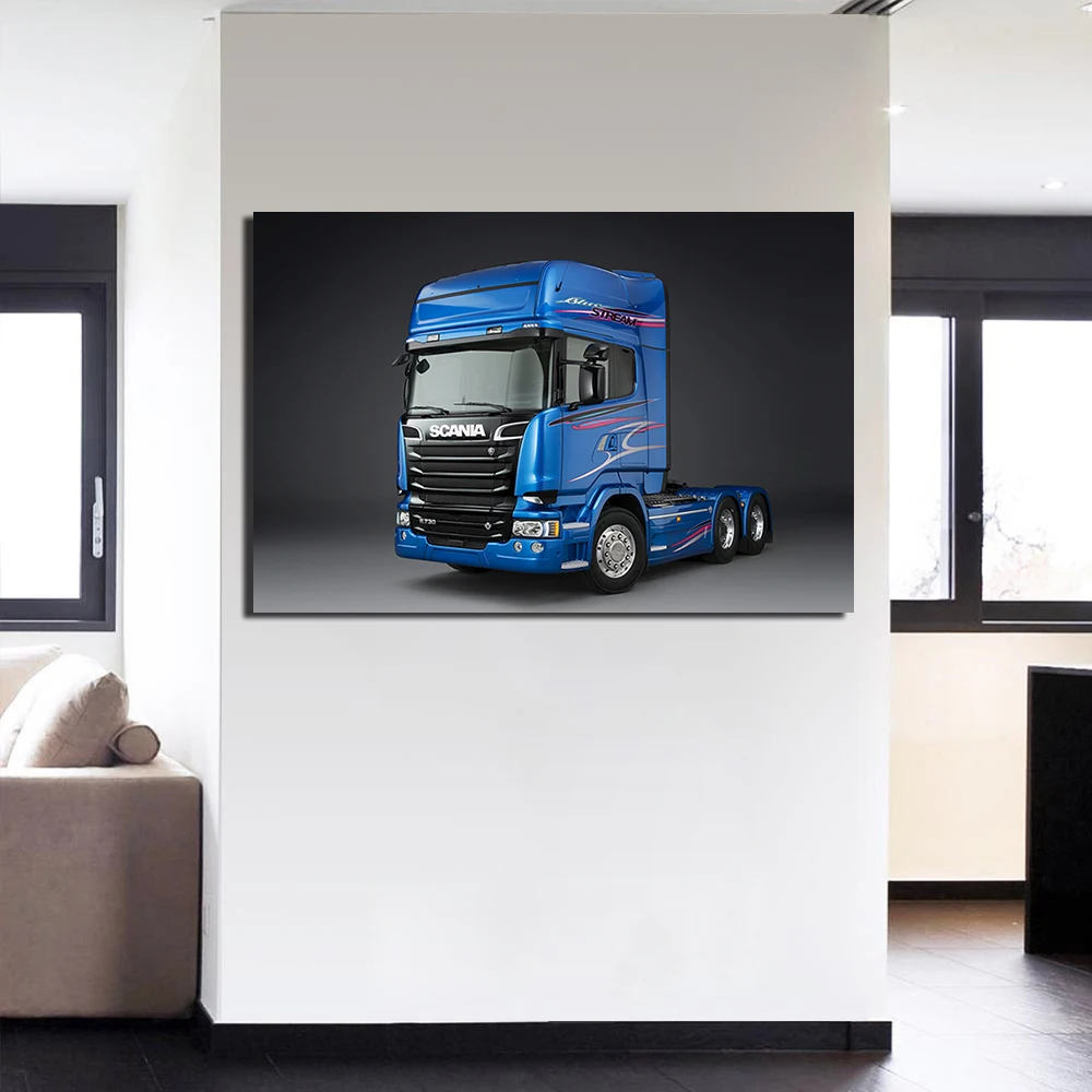 Scania R730 грузовик плакат холст печать картина с рамкой Настенная для домашнего